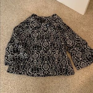 Black and white swing jacket